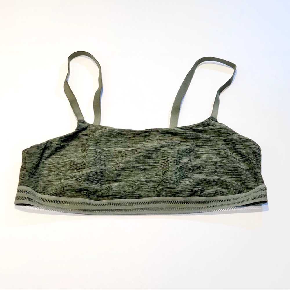 NWOT VS Heathered Olive Green Mesh Band Bralette